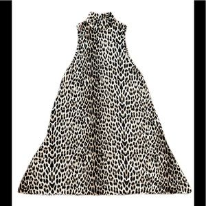CLAYTON Leopard Print Mock Neck Swing Tunic Dress size XS